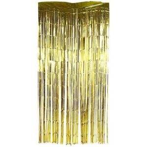 Perdea Franjurata, , Model Decor Petrecere, pentru Fundal de Poze, Amenajare Colorata a Petrecerii, Dimensiune 100x200 cm, Gold