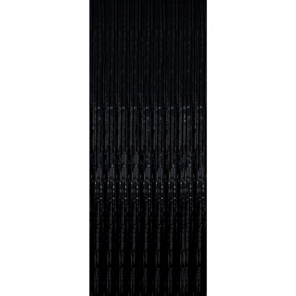 Perdea Franjurata, , Model Decor Petrecere, pentru Fundal de Poze, Amenajare Colorata a Petrecerii, Dimensiune 100x200 cm, Negru