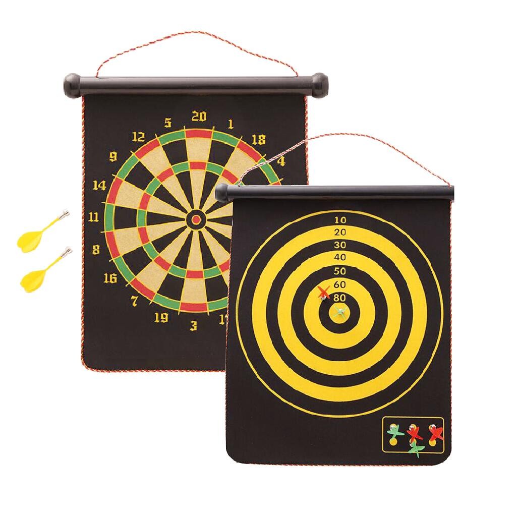Set Joc Darts , Doua Fete pentru Joc, 6 Sageti Incluse, Magnetic, Dimensiuni 37 x 40 cm, Design clasic, Multicolor