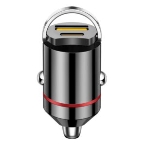 Incarcator Auto 2 in 1, , Port USB Fast Charge QC3.0 si Type C, PD 30W, Negru
