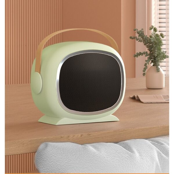 Aeroterma cu Incalzire Ceramica PTC, , din ABS, Oprire Automata, Protectie Supraincalzire, 700/1200W, 220V, 21 x 16 x 11 cm, Verde - imagine 3