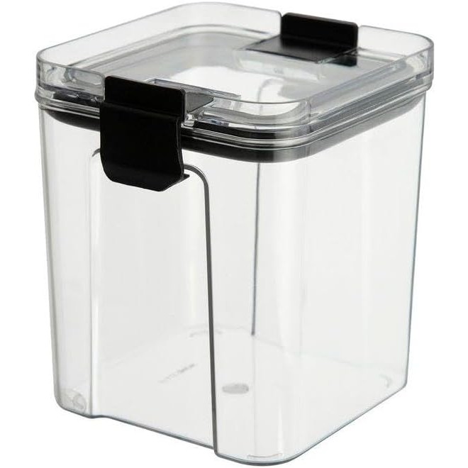Set 4 Recipiente Depozitare Alimente,  , pentru Organizare Bucatarie, cu Inchidere Ermetica, Transparent, Plastic fara BPA, Compatibile cu Masina de Spalat Vase, Diferite Dimensiuni, 350 ml, 1300 ml, 2700 ml, 4600 ml - imagine 4