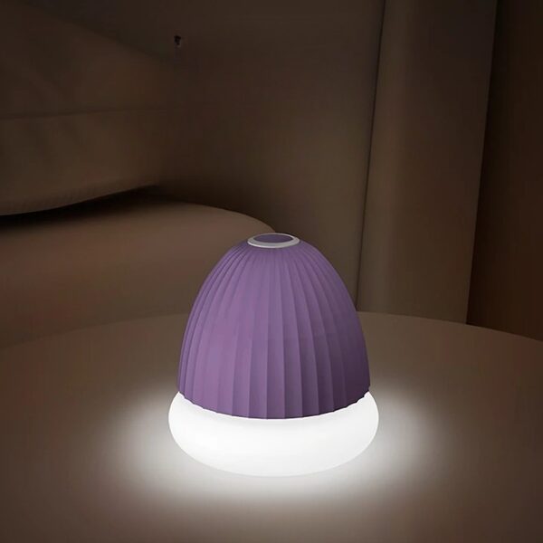 Aparat de Scame 2 in 1, , Curatare Haine si Lampa de Veghe, 3 Trepte, Incarcare Tip C, 4 W, 9 x 10 cm, Mov - imagine 4