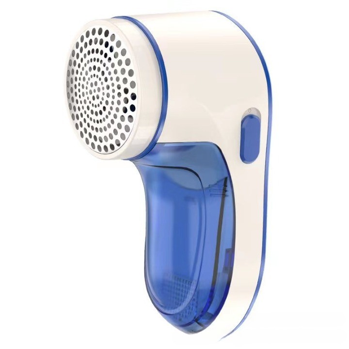 Aparat Pentru Curatat Scame, Par Si Praf, , Pentru Diferite Tipuri De Material, Cu Lame Din Otel Inoxidabil, Incarcare Prin USB Type-C, Cu Perie De Curatare si Cablu USB Incluse, Albastru, 15 x 7 cm