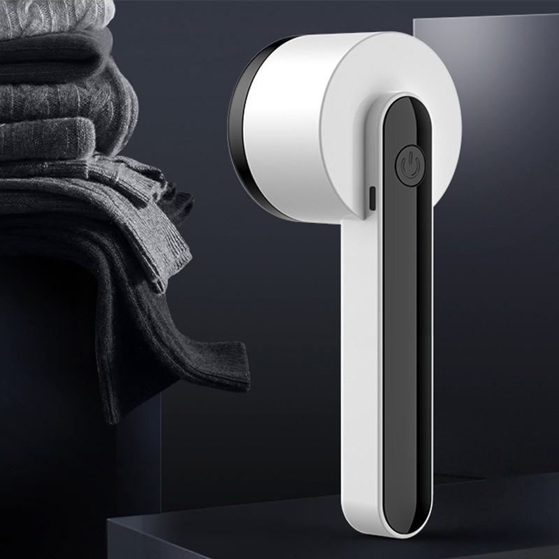 Aparat Pentru Curatat Scame, Par Si Praf, , Trimmer pentru Diferite Tipuri De Material, Cu Lame Din Otel Inoxidabil, Maner Ergonomic, Incarcare Prin USB, Alb - imagine 2