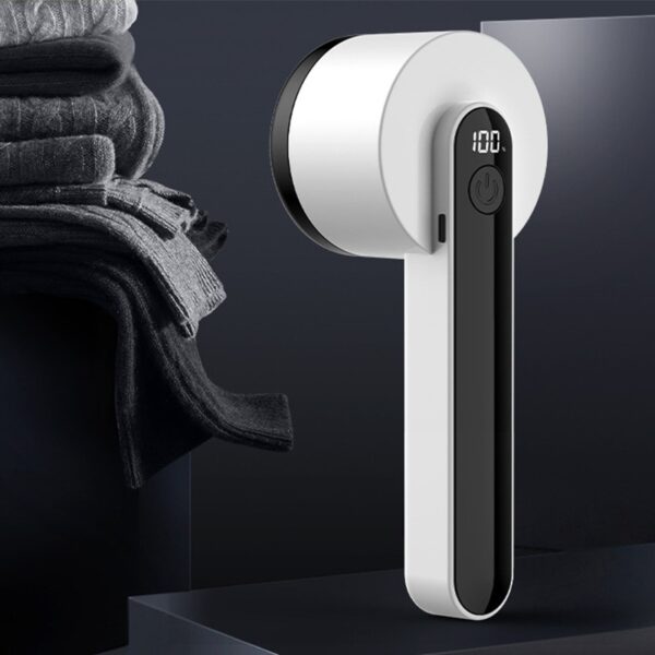 Aparat Pentru Curatat Scame, Par Si Praf, , Trimmer pentru Diferite Tipuri De Material, Cu Lame Din Otel Inoxidabil, Maner Ergonomic, Incarcare Prin USB, Alb - imagine 3
