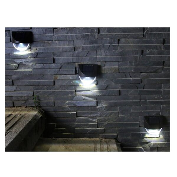 Aplica solara LED , ABS/Policarbonat, rezistent la apa IP65, 1 LED, pentru gradina, casa, balcon, terasa, 1.2V, 600mah, 8.8 x 8.5 cm, alb rece - imagine 2