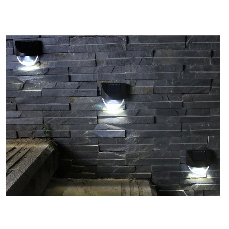 Aplica solara LED , ABS/Policarbonat, rezistent la apa IP65, 1 LED, pentru gradina, casa, balcon, terasa, 1.2V, 600mah, 8.8 x 8.5 cm, alb rece - imagine 2
