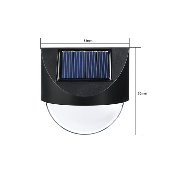 Aplica solara LED , ABS/Policarbonat, rezistent la apa IP65, 1 LED, pentru gradina, casa, balcon, terasa, 1.2V, 600mah, 8.8 x 8.5 cm, alb rece - imagine 3