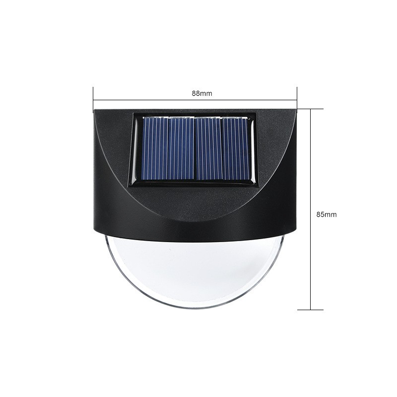 Aplica solara LED , ABS/Policarbonat, rezistent la apa IP65, 1 LED, pentru gradina, casa, balcon, terasa, 1.2V, 600mah, 8.8 x 8.5 cm, alb cald - imagine 2