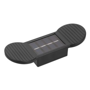Aplica solara LED , ABS/Policarbonat, rezistenta la apa IP65, 2 LED-uri SMD, pentru perete, scari, 1.2V, 600mah, 16 x 5.9 x 3.3  cm, lumina alb cald, negru