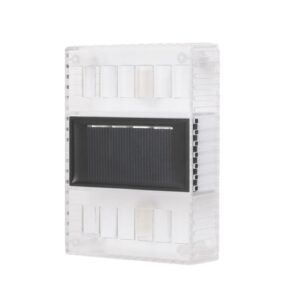 Aplica solara LED , ABS/Policarbonat, rezistenta la apa IP65, pentru perete, 1.2V, 600mah, 10.5 x 2.5 x 7 cm, alb cald