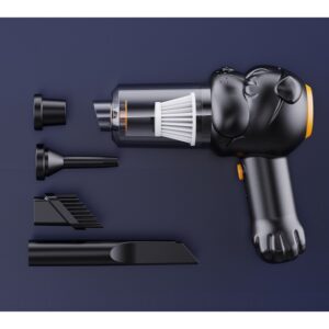 Aspirator Auto 4 in 1 Portabil fara Fir, , 120W, Autonomie 1-3 h, 2 Viteze, Aspirare Umeda/Uscata, Functia de Sulfare/Umflare, Negru