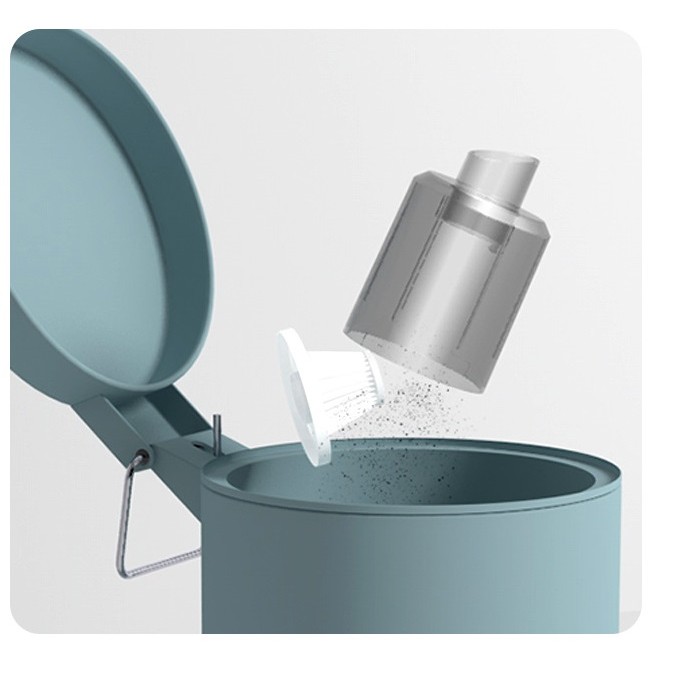 Aspirator Portabil Fara Fir, , Tip Pistol K7, Pentru Casa si Masina, Incarcare USB, Autonomie 30 Min, 36 x 17 cm, Alb - imagine 4