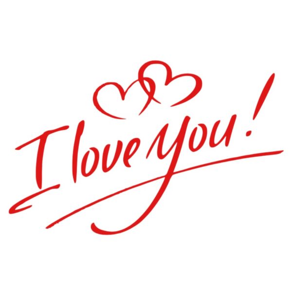 Autocolant I love You, , Tematica Iubire, 21x29 cm, Rosu - imagine 2