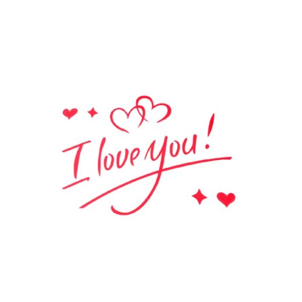 Autocolant I love You, , Tematica Iubire, 21x29 cm, Rosu - imagine 3