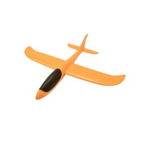 Avion Planor, in punga, , din Polistiren, Lungime 47 cm, Portocaliu