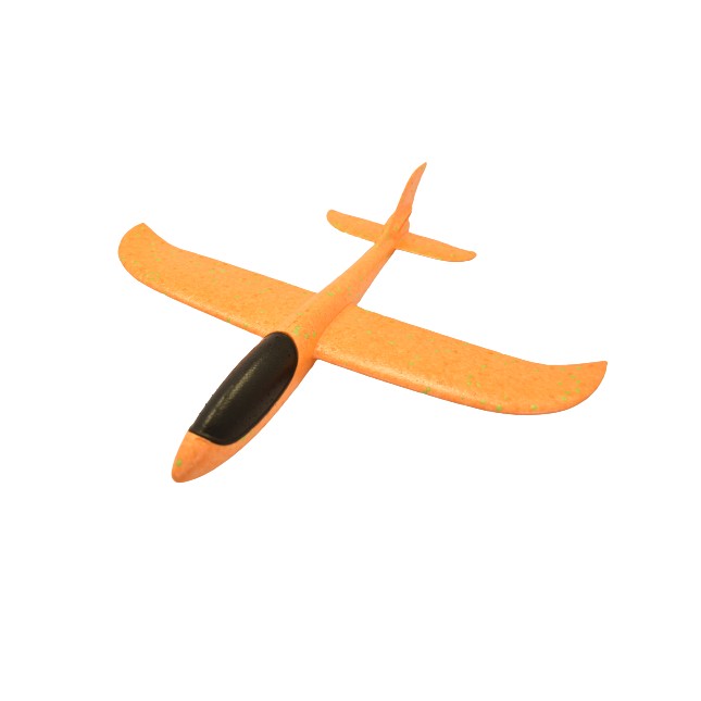 Avion Planor, in punga, , din Polistiren, Lungime 47 cm, Portocaliu