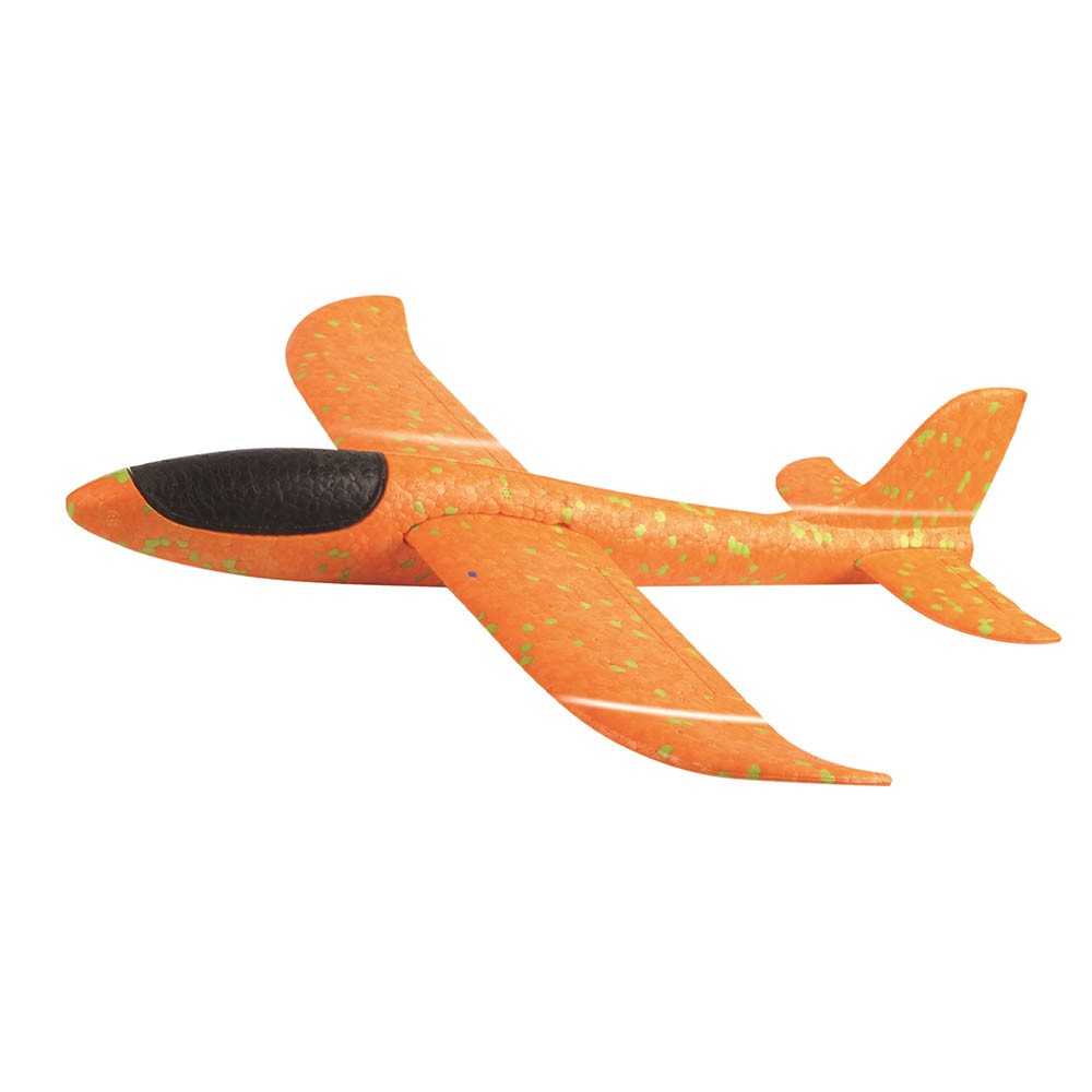 Avion Planor, in punga, , din Polistiren, Lungime 47 cm, Portocaliu - imagine 4