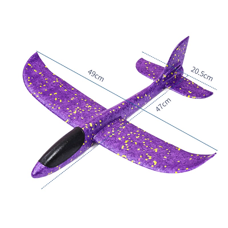 Avion Planor, , Simplu, din Poliester, 48 cm, Violet - imagine 3