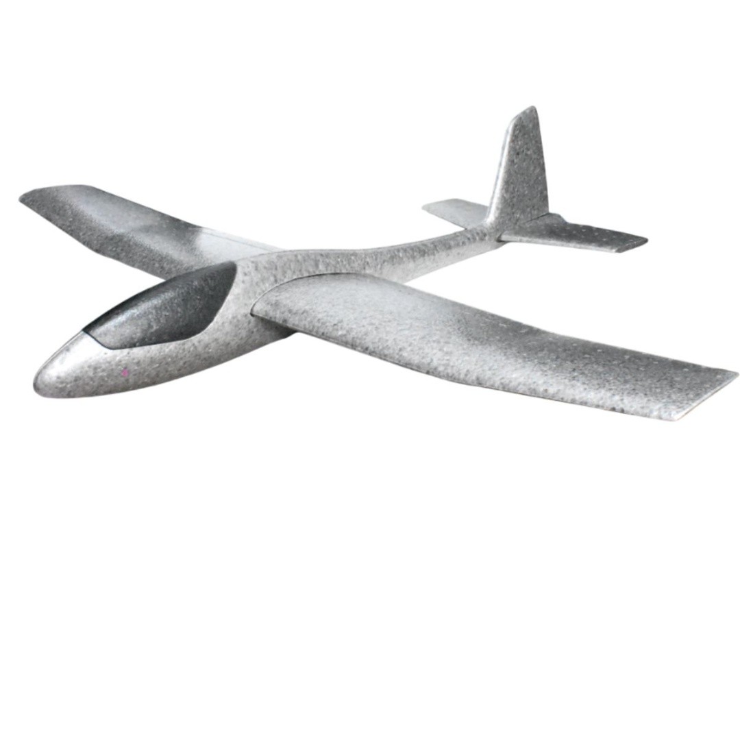 Avion Zburator, , Tip Planor, 83 cm Lungime, +3 Ani, din Polistiren, Aruncare 10 - 30 m, Gri - imagine 2