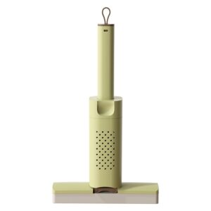 Mini Mop, , Pentru Uz Casnic, Sistem Autostoarcere, Portabil, Mop cu Burete, Rotire 180Â°,15 x 27.5 cm, Verde