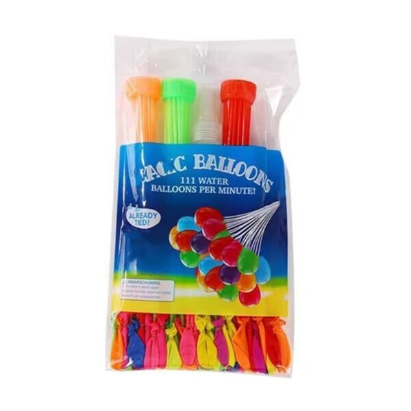 Baloane de Apa pentru Distractii, , Baloane cu Umplere Rapida, Baloane de Lupta cu Apa, 111 bucati, din Emulsie, Multicolor - imagine 3