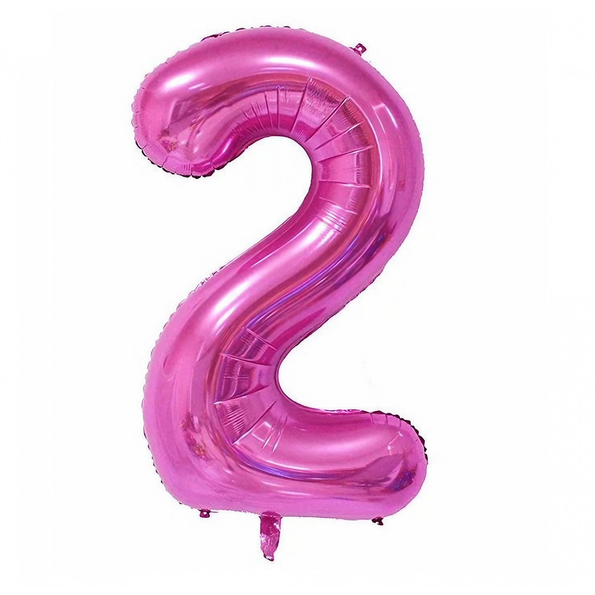 Balon din Folie , Cifra 2, 81 cm, Pentru Aer sau Heliu, Mov