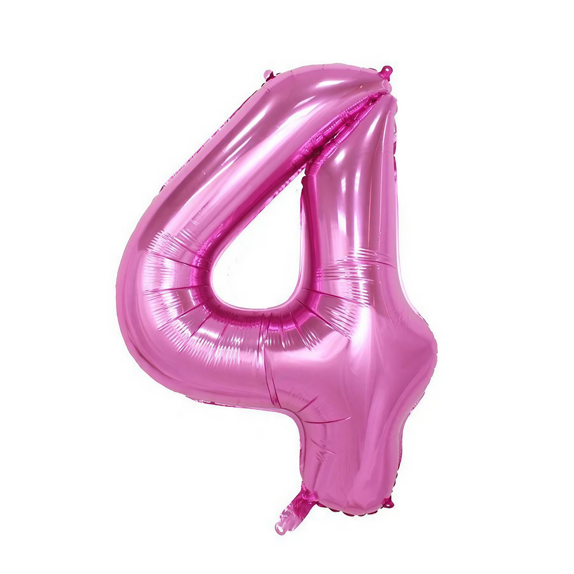 Balon din Folie , Cifra 4, 81 cm, Pentru Aer sau Heliu, Bulk, Mov