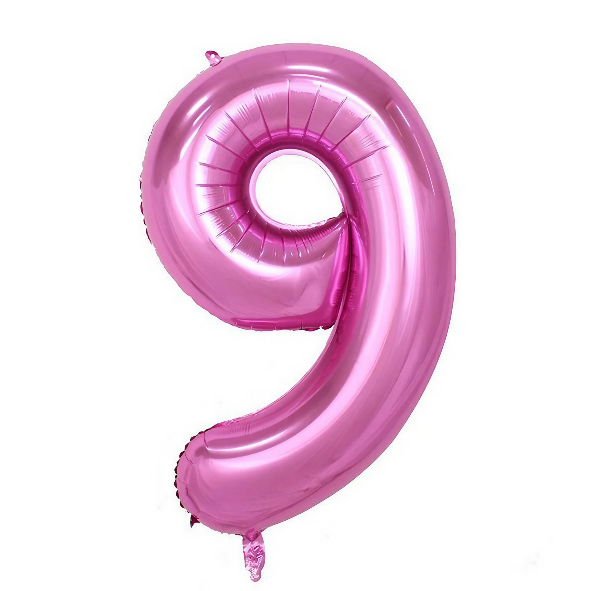 Balon din Folie , Cifra 9, 81 cm, Pentru Aer sau Heliu, Bulk, Mov