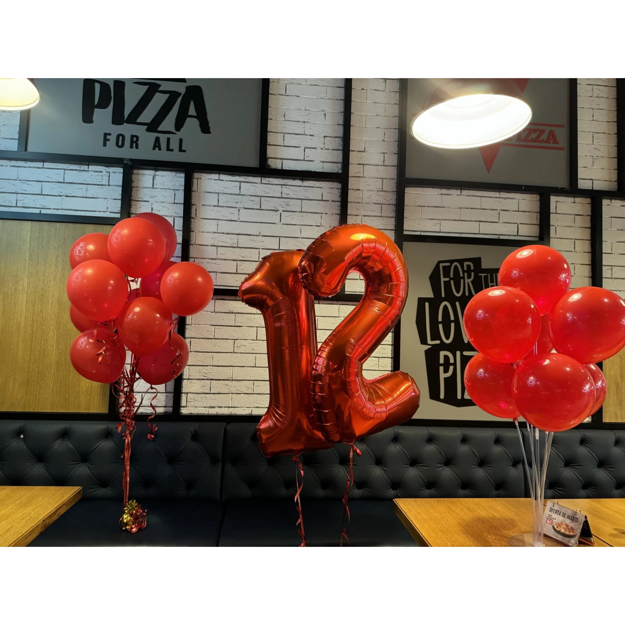 Balon din Folie Metalizata , Figurina Cifra, Tema Aniversare 100 cm, Ambalaj Individual, Pai inclus, Umflare cu Aer sau Heliu, Rosu, Cifra 2 - imagine 2