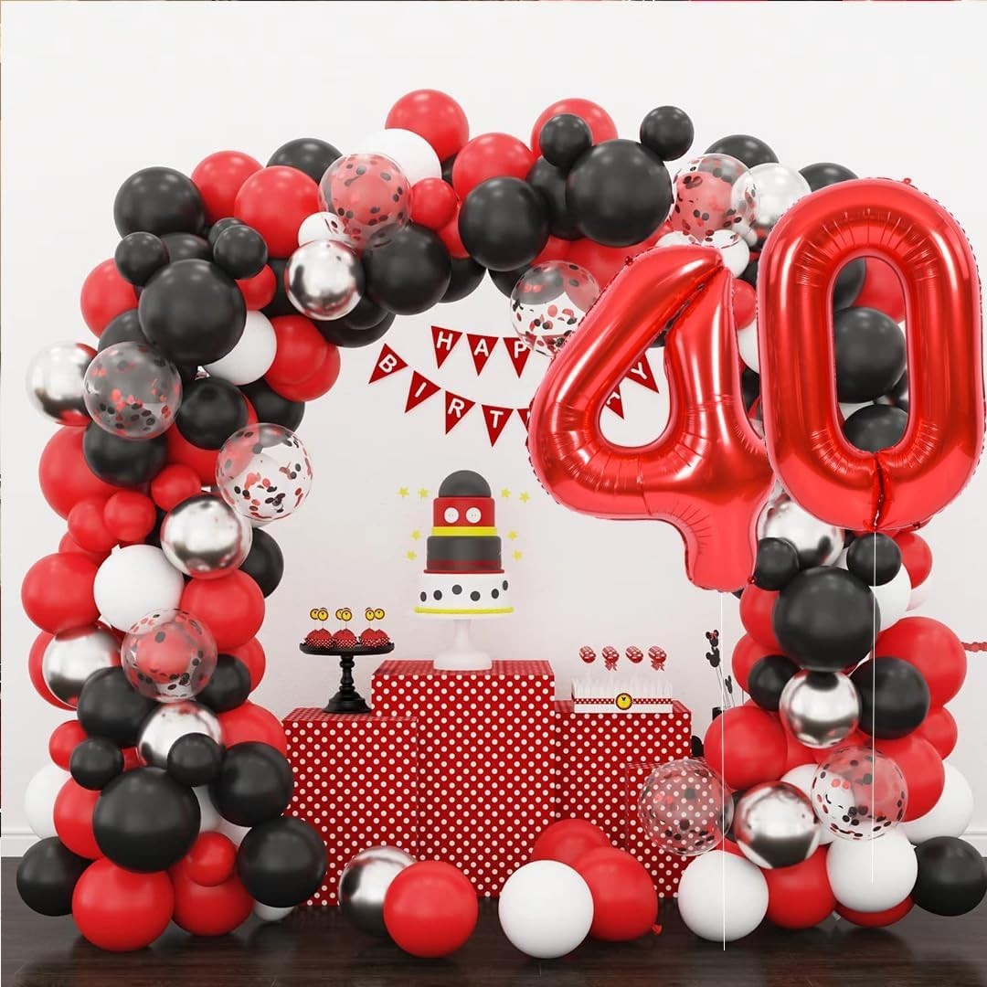 Balon din Folie Metalizata , Figurina Cifra, Tema Aniversare 100 cm, Ambalaj Individual, Pai inclus, Umflare cu Aer sau Heliu, Rosu, Cifra 4 - imagine 4