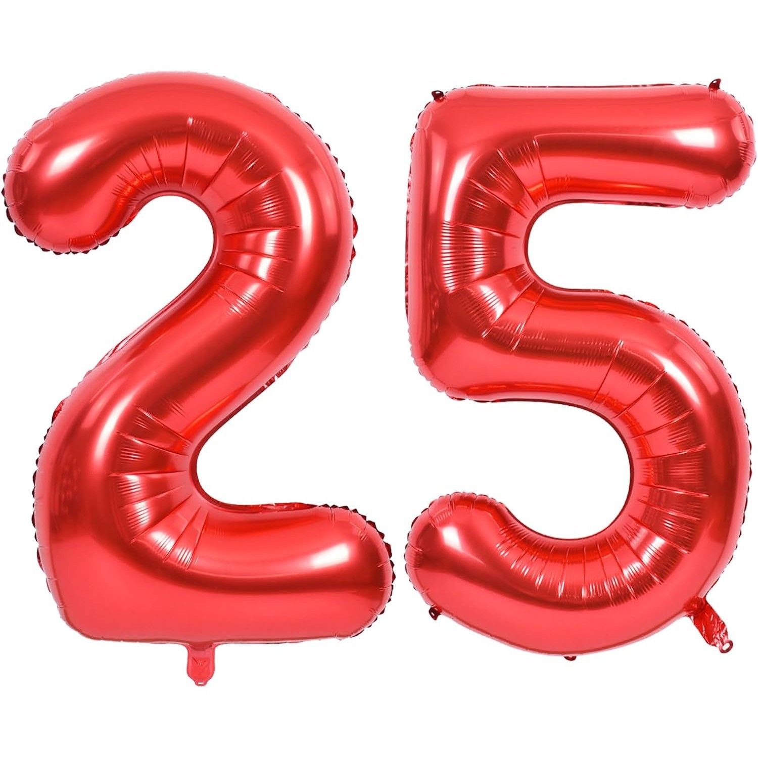 Balon din Folie Metalizata , Figurina Cifra, Tema Aniversare 100 cm, Ambalaj Individual, Pai inclus, Umflare cu Aer sau Heliu, Rosu, Cifra 5 - imagine 3