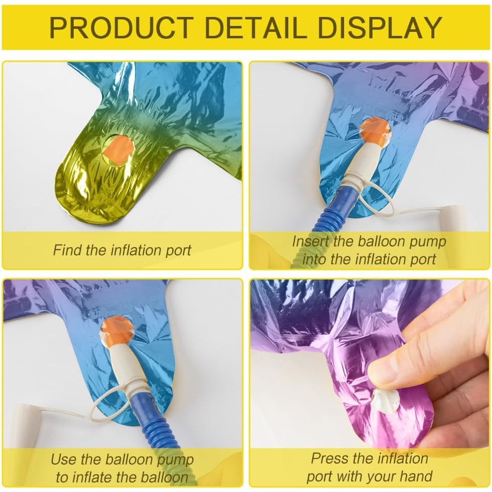 Balon din Folie Metalizata , Figurina Cifra, Tema Aniversare 40 cm, Ambalaj Individual, Pai inclus, Umflare cu Aer sau Heliu, Multicolor, Cifra 5 - imagine 2