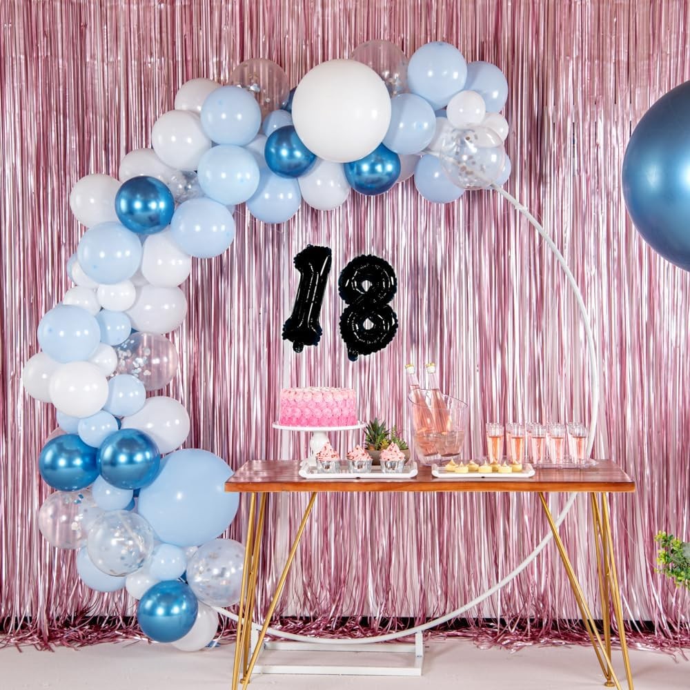 Balon din Folie Metalizata , Figurina Cifra, Tema Aniversare 40 cm, Ambalaj Individual, Pai inclus, Umflare cu Aer sau Heliu, Negru, Cifra 8 - imagine 2