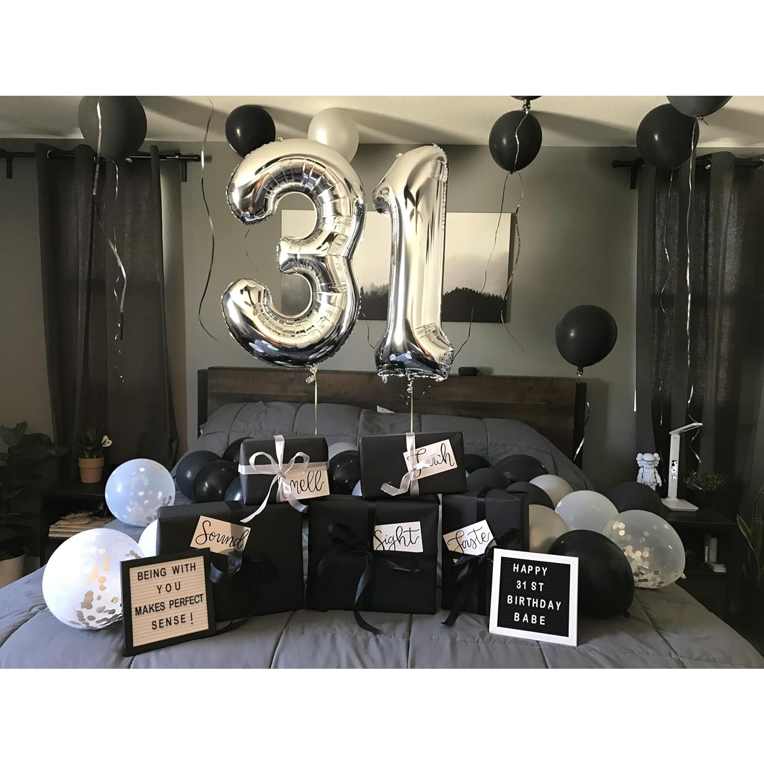 Balon din Folie Metalizata , Figurina Cifra, Tema Aniversare 40 cm, Ambalaj Individual, Pai inclus, Umflare cu Aer sau Heliu, Argintiu, Cifra 3 - imagine 3