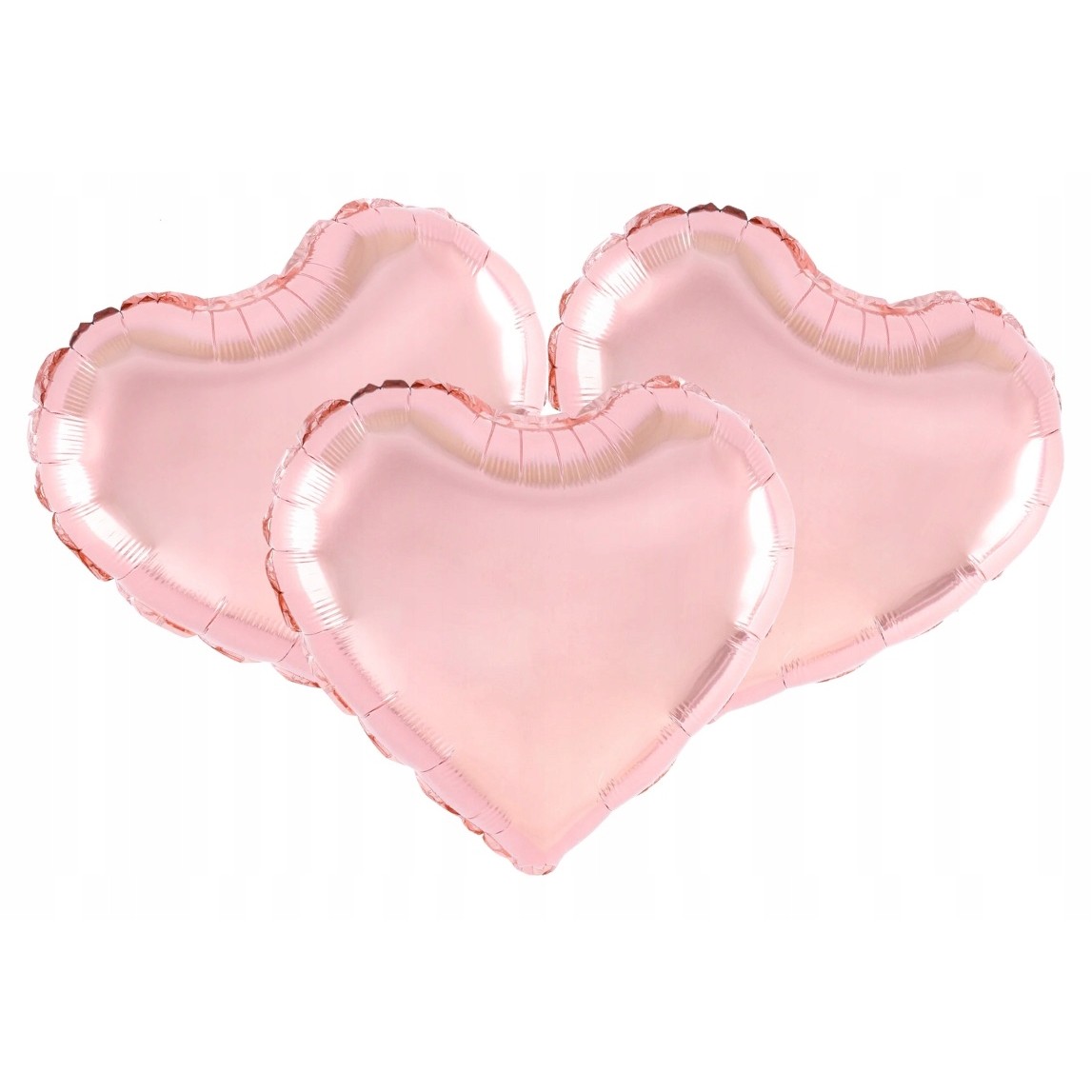 Balon din Folie Metalizata, , Figurina Inimioara, Model Simplu, Tematica Iubire, 40 cm, Ambalaj Individual, Pai Inclus, Umflare cu Aer sau Heliu, Rose - imagine 2