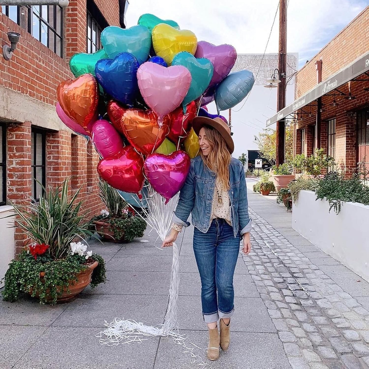 Balon din Folie Metalizata, , Figurina Inimioara, Model Simplu, Tematica Iubire, 40 cm, Ambalaj Individual, Pai Inclus, Umflare cu Aer sau Heliu, Albastru - imagine 4