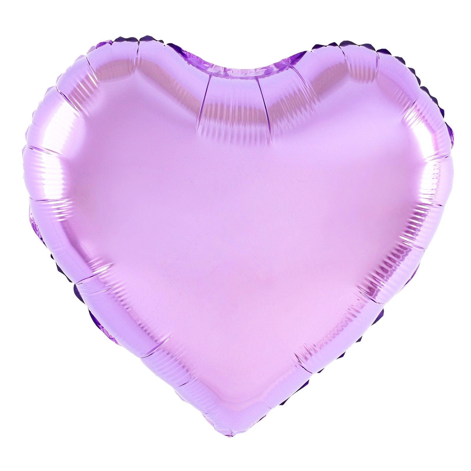 Balon din Folie Metalizata, , Figurina Inimioara, Model Simplu, Tematica Iubire, 40 cm, Ambalaj Individual, Pai Inclus, Umflare cu Aer sau Heliu, Mov Deschis - imagine 2