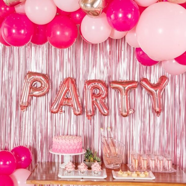 Balon Folie Metalizata Litera A, , 40 cm, Umflati cu Heliu sau Aer, Ambalaj Individual, Pai inclus, Rose Gold - imagine 2