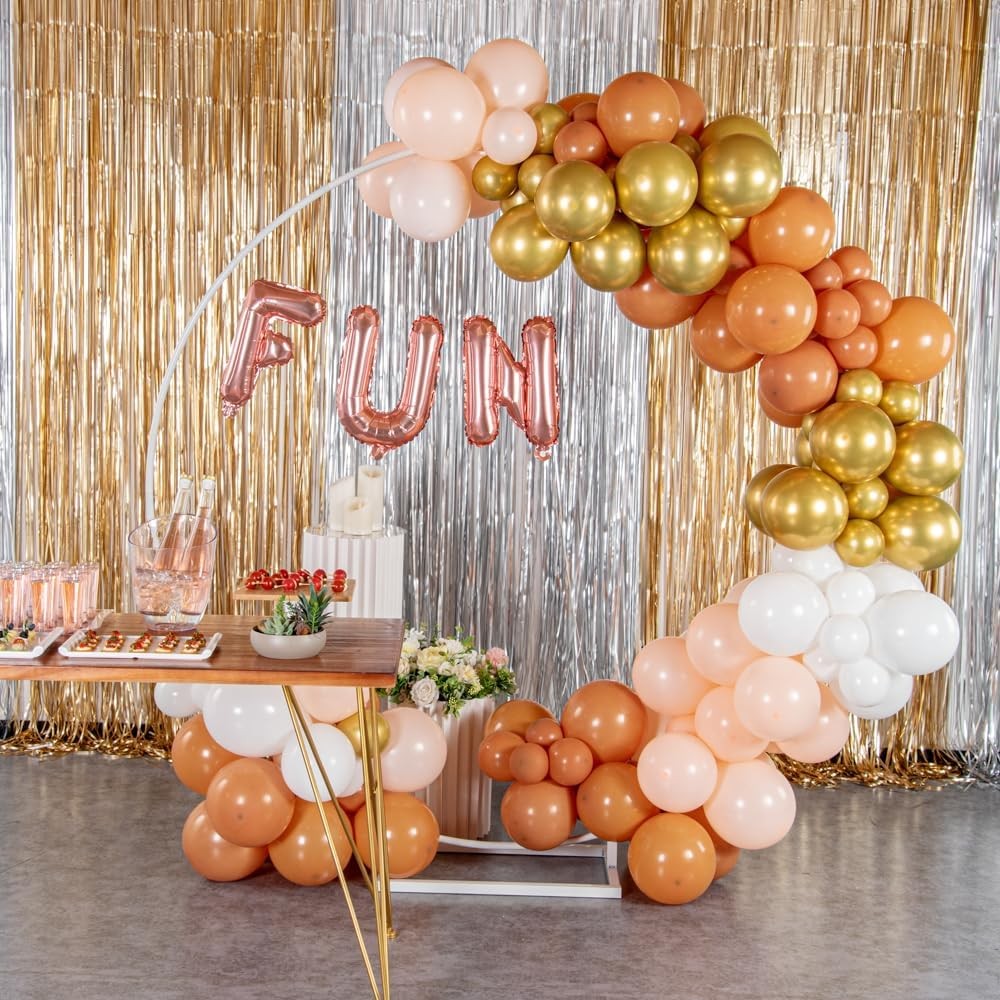 Balon Folie Metalizata Litera F, , 40 cm, Umflati cu Heliu sau Aer, Ambalaj Individual, Pai inclus, Rose Gold - imagine 3