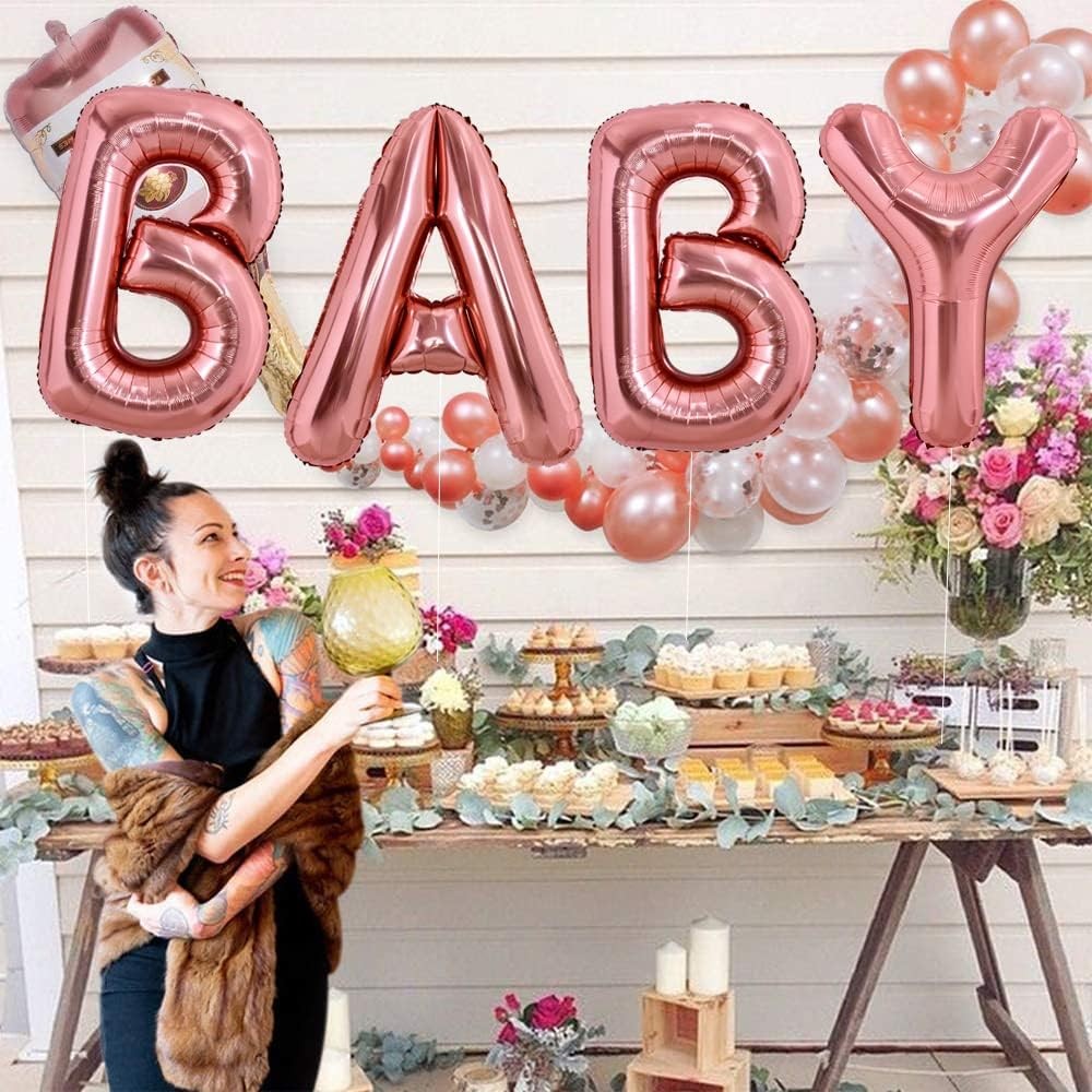 Balon Folie Metalizata Litera A, , 100 cm, Umflati cu Heliu sau Aer, Ambalaj Individual, Pai inclus, Rose Gold - imagine 2