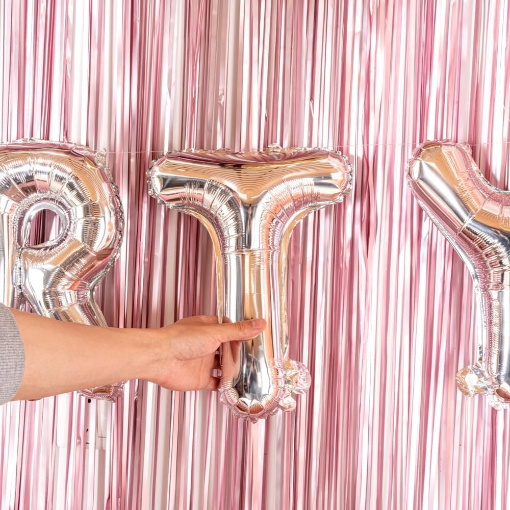 Balon Folie Metalizata Litera T, , 40 cm, Umflati cu Heliu sau Aer, Ambalaj Individual, Pai inclus, Argintiu - imagine 4