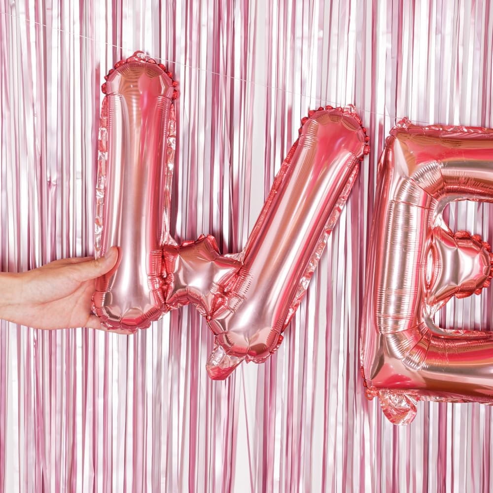 Balon Folie Metalizata Litera W, , 40 cm, Umflati cu Heliu sau Aer, Ambalaj Individual, Pai inclus, Rose Gold - imagine 3