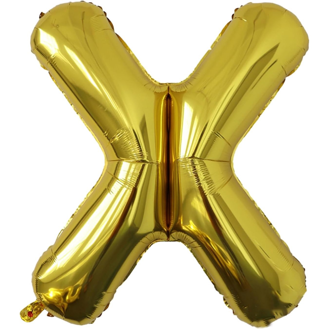 Balon Folie Metalizata Litera X, , 80 cm, Umflati cu Heliu sau Aer, Ambalaj Individual, Pai inclus, Auriu