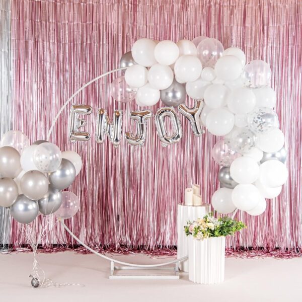 Balon Folie Metalizata Litera Y, , 40 cm, Umflati cu Heliu sau Aer, Ambalaj Individual, Pai inclus, Argintiu - imagine 3