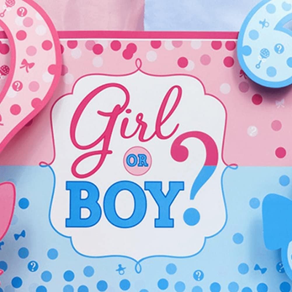 Banner pentru Petrecere, , Model Girl or Boy, Tematica Gender Reveal, 150 x 100 cm, Albastru Roz - imagine 3