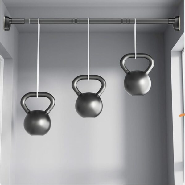 Bara Telescopica Multifunctionala, , din Otel Inoxidabil si ABS, Utilizare Universala, Extensie 220 - 240 cm, Fara Perforare Perete, Negru - imagine 4