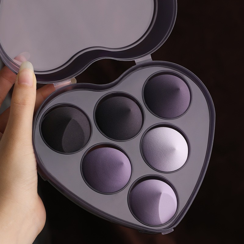 Set Buretei Machiaj, , Premium, 6 bucati, mov - imagine 2