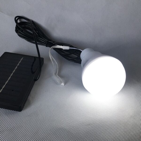 Bec portabil cu panou solar , pentru camping, utilizare exterior/interior, 3.6V, 400 mAh, 6.2 x 10 cm, alb rece - imagine 3